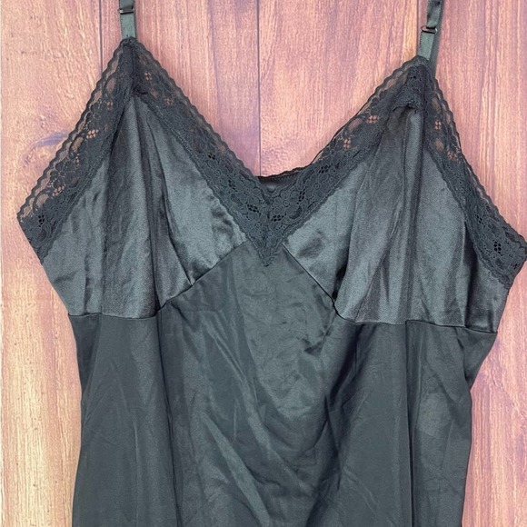 Vintage Vanity Fair Black Lace Slip Dress - Picture 4 of 5